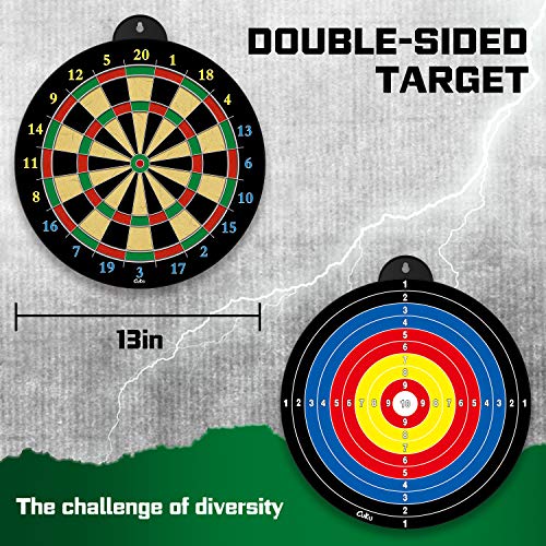 Dart Board - 12pcs Magnetic Darts - Excellent Indoor Game and Party Games - Gifts for 5 6 7 8 9 10 11 12 Year Old Boy Kids - style: Yellow
