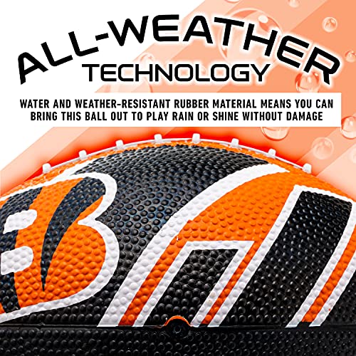 Franklin Sports NFL Team Footballs - Rubber Youth Mini Balls for All Teams - Kids 8.5" Football + Air Pump Sets - Official NFL Licensed - style: Cincinnati Bengals