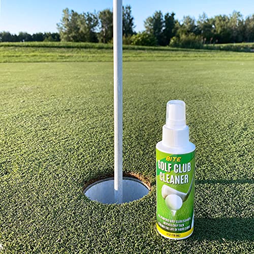 Lifestyle Basics Bite Golf Club Grip Cleaner Spray | Keeps Clubs, Irons, and Drivers Clean | Use With Cloth, Brush, or Bottle Brush Refill | Restore Grip Tack