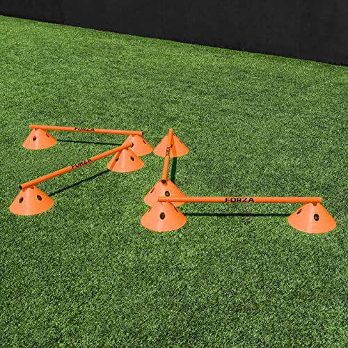 FORZA Cone & Hurdle Training Sets | Improve Your Speed & Agility Skills - Available in 3 Styles and 8 Colors - color: Orange, style: Super Cone