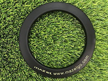 MAZEL Golf Putting Cup/Ring for Training Aid Indoor & Outdoor - All-Direction Practice Hole Putting Accuracy Trainer - color: Black Ring