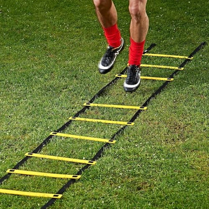 Training Agility Ladder - 19.6ft Agility Sports Ladder, 12 Rung Speed Training Set with Carry Bag for Professional Workout Drills, Fitness, Gym Exercise, Outdoor Sports Practice, Baseball
