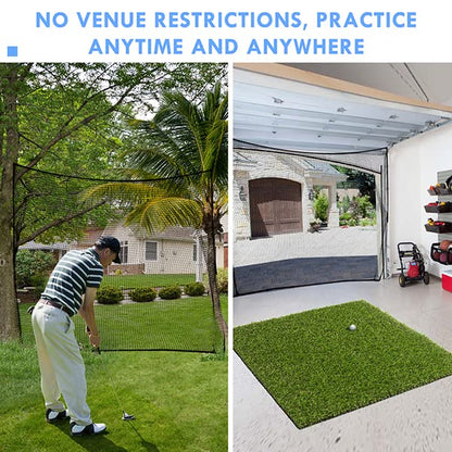 Amazgolf Golf Net,10Ft,15Ft,20Ft,25Ft, 30Ft, 40Ft Golf Practice Net,Sports Practice Barrier Net, Heavy Duty Ball Netting Golf Hitting Net, DIY Ball Net,Baseball Net Hockey Net and Chipping Net - size: 10*25ft