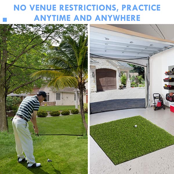Amazgolf Golf Net,10Ft,15Ft,20Ft,25Ft, 30Ft, 40Ft Golf Practice Net,Sports Practice Barrier Net, Heavy Duty Ball Netting Golf Hitting Net, DIY Ball Net,Baseball Net Hockey Net and Chipping Net - size: 15*20ft