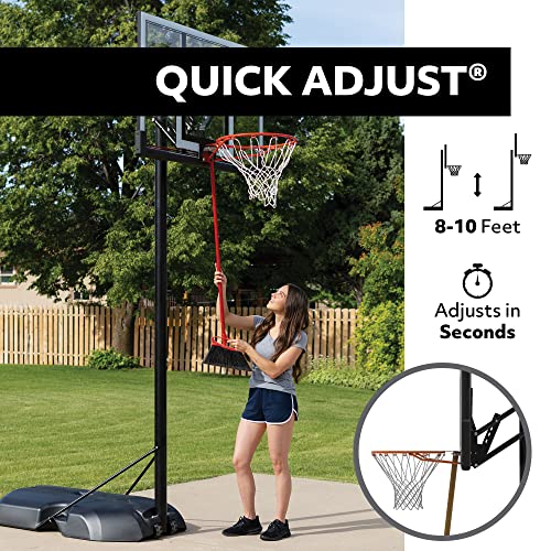 Lifetime Fusion Courtside Portable Basketball System, 46 Inch Backboard