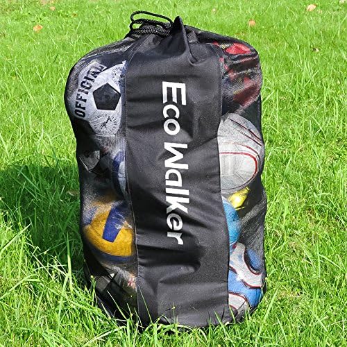 Ball Bag Large Capacity (Holds 16 Soccer Balls) Heavy Duty Mesh Drawstring with Adjustable Shoulder Strap and Thick Handle
