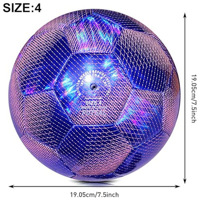 EVZOM Futsal Ball,Futsal Soccer Ball Size 4 for Adult Indoor Training(Purple)