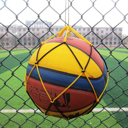 4 Pack Basketball Bag Drawstring Single Ball Net Mesh Storage Organizer Carrier Carrying Hanging Bags with Air Pump Inflation Needle For Soccer Balls Football Volleyball Basket Ball Sports