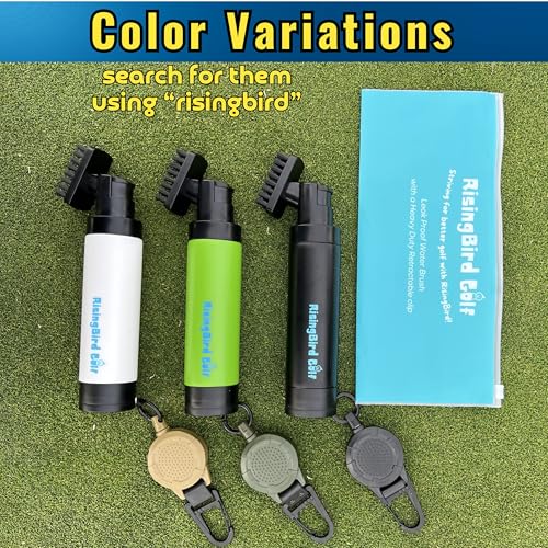 2025 Steel Wire Retractable Clip, Golf Brush, Golf Accessories, Golf Club Cleaner, Golf Water Brush, 5oz, Perfect Golf Gift for Men & Women, Golf Club Spray Brush, Golf Item, USA company (White)