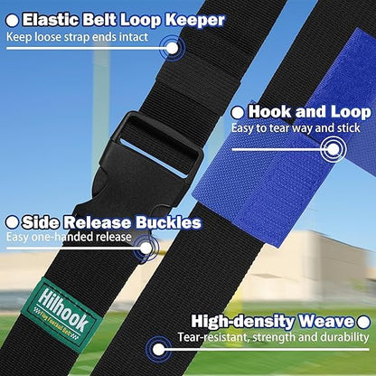 Flag Football Belts for Youth, Kids and Adults Sport Team Building and Competition Training - color: Blue