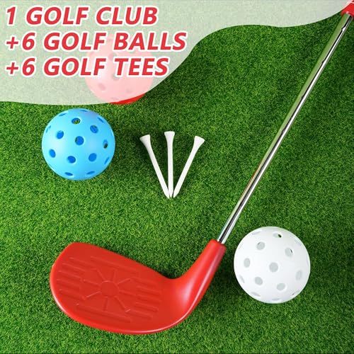 Backyard Golf Club Set with Oversize Heads Golf Balls Bucket Golf Game Chipping Clubs for Outdoor Yard Training Practice Gift (Right Hand) - size: 36in/Adult (13+)