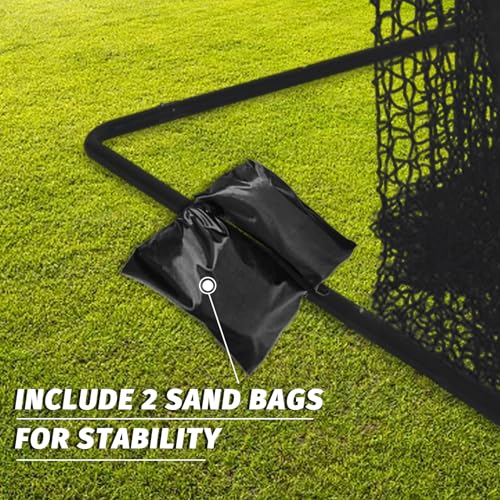 Football Kicking Cage Net - Heavy Duty Portable Training Net with Steel Frame for Backyard Indoor Outdoor Field Goal Training & Punting Passing Kicking Practice - Kids & Adults Use - style: 4x7 Football Kicking Cage Net