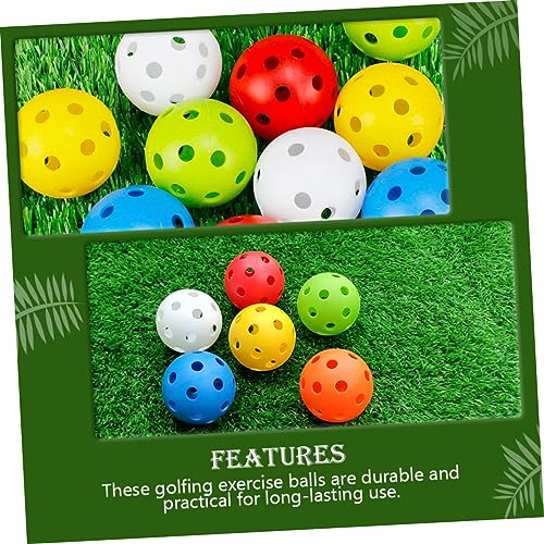 KOMBIUDA Golf for Golfing Training Golfing Hollow-Out Balls Golfing Training Balls Practice Balls Indoor Balls - color: Green