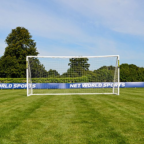FORZA 16ft x 7ft Soccer Goal | All-Weather uPVC Match Goals – Ready, Set, Goal! Includes Optional Training Soccer Ball, Target Sheet & Carry Bag - size: Goal and Ball