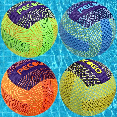 Waterproof Volleyball Size 5 - Perfect for Pool, Indoor & Outdoor Games - Durable, Lightweight, and Easy to Use for Beginners, Teens, and Adults (with Pump) - style: 4 PACK