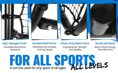 Baseball & Softball Rebounder Net – Adjustable Pitching Trainer for Accuracy, Throwing, and Fielding – Durable Training Equipment for Youth & Adults