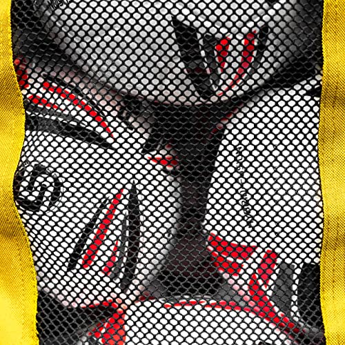 FORZA Premier Ball Carry Bag | Drawstring Soccer, Basketball, Netball & Volleyball Mesh Bag | 5 Color Options - Heavy Duty Equipment Holdall | 12 Ball Capacity - color: Yellow