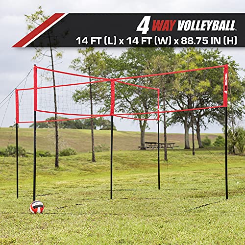 EastPoint Sports 4-Way Volleyball - size: Adjustable Height - Adjusts from 61'' to 85''