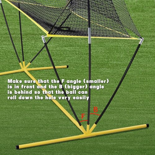 Portable Pickleball Net & Ball Collector ，Smart Recycling Net for Pickle Ball, Tennis, Baseball Practice Equipment ，Collapsible Pickleball Trainer for Indoor/Outdoor