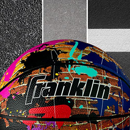 Franklin Sports Hard Court Basketball - Official Size Basketball - Indoor + Outdoor Street Ball - 29.5" Rubber Construction - Air Pump Included