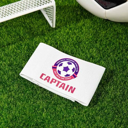 CALLIE Personalized Captain Armband | Custom Team Logo & Name | Premium Elastic Nylon Soccer Band, 2, Team Sports Gifts for Leaders Sports Lovers