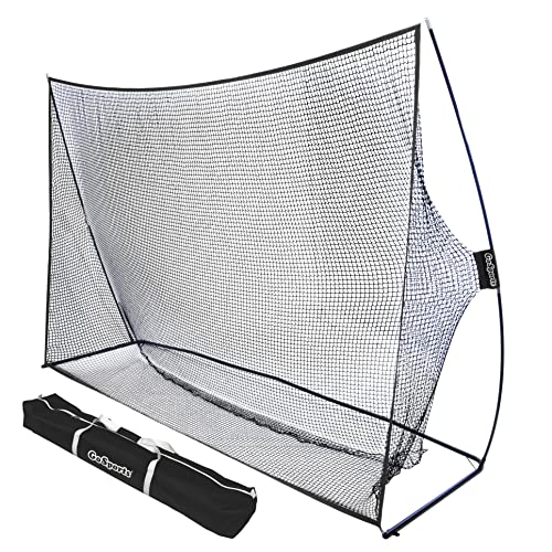 GoSports Golf Practice Hitting Net - Choose Between Huge 10 x 7 ft or 7 x 7 ft Nets - Personal Driving Range for Indoor or Outdoor Use - Designed by Golfers for Golfers - color: Standard 10'x7' Golf Net - Black