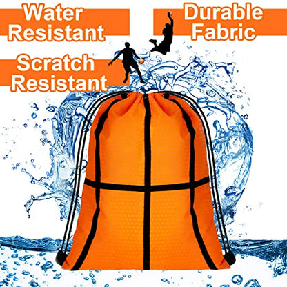 Shappy 12 Pieces Basketball Drawstring Bags Bulk Small Sport Goodie Bags Snack Treat Backpack for Ball Birthday Party Favor Team Gifts(10 x 12 Inch)