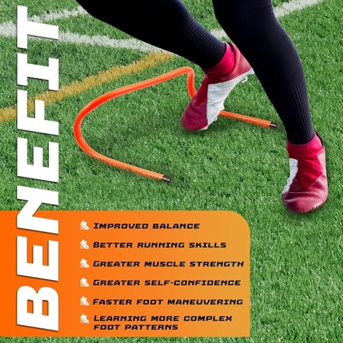 Yes4All Agility Speed Training Agility Hurdles for Athletes - 5 Pack - Speed and Agility Training Equipment for Soccer Basketball Football Hurdle Training - color: B. Set 10 Hurdles Neon Orange
