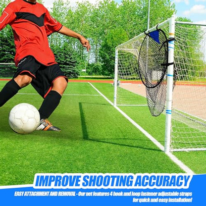 Lenwen Soccer Goal Target Net Top Bins Training Equipment 23 in Soccer Target for Goal Training Easy to Attach Detach Ball Top Bin for Football Shooting Accuracy Practice Equipment Trainer Gift