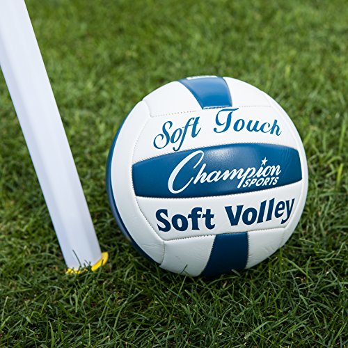 Champion Sports Outdoor Game Sets – Volleyball, Badminton, Tetherball, Bocce & Croquet - style: Backyard and Beach Volleyball Set