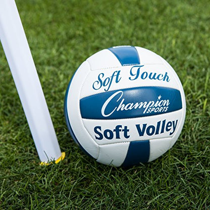 Champion Sports Outdoor Game Sets – Volleyball, Badminton, Tetherball, Bocce & Croquet - style: Backyard and Beach Volleyball Set