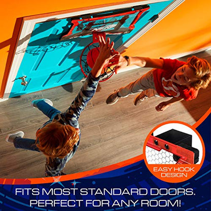 NERF Basketball Hoop Set - Pro Hoop Mini Hoop Set with Mini NERF Basketball - Steel Rim Great for Dunking - color: Red Standard, size: 18" x 12"