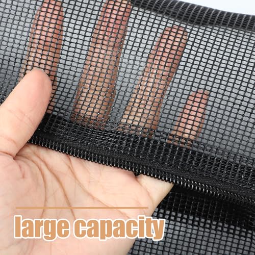 VICASKY Large Mesh Basketball Bag with Zipper and Shoulder Strap, Portable Sports Equipment Carrier for Basketballs and Volleyballs, Heavy-duty Net Bag for Coaches and Team Training