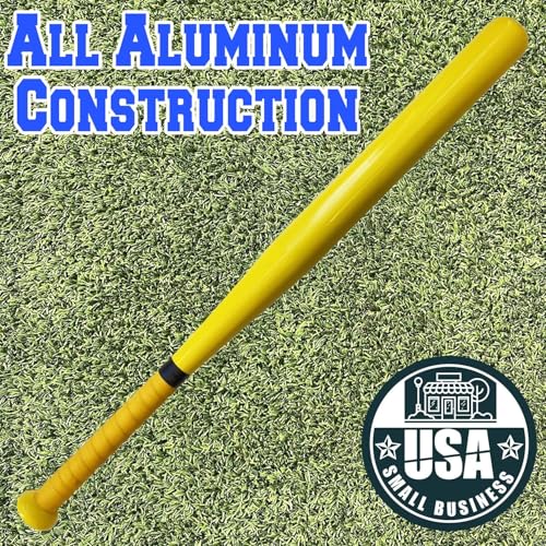 KOTIONOK Aluminum Baseball Bat - 28-30 Inch 35 Oz - Softball, Batting Practice, Pickup Games - Metal Tball Bat - color: Safety Yellow