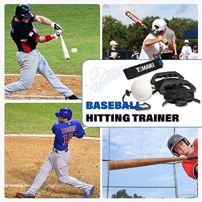 Baseball Training Equipment, Rope Trainer Baseball Batting Practice Equipment, Batting Practice Equipment for Baseball and Softball for Youth, Ideal One-on-One Coaching Tool for Batting Baseball