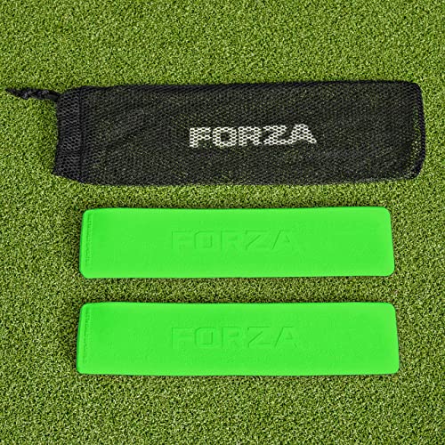 FORZA Throwdown Pitch Line Markers | Pack of 10 Weatherproof Rubber Field/Court Line Markers | 9 Colors Available - color: Fluro Green