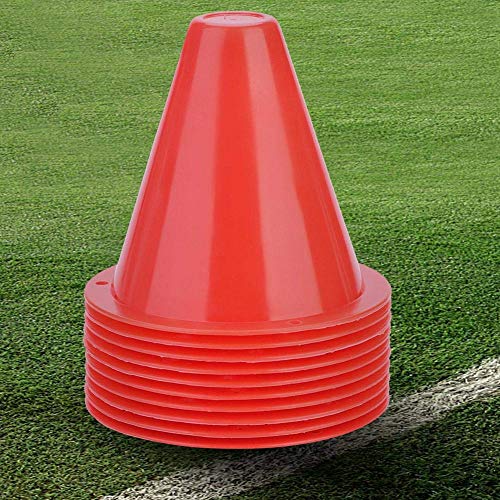 10pcs Football Cones Training Traffic Cones for Training Football(Red)