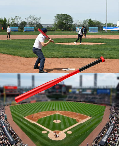Baseball Bat Steel with Carrying Bag - color: Red
