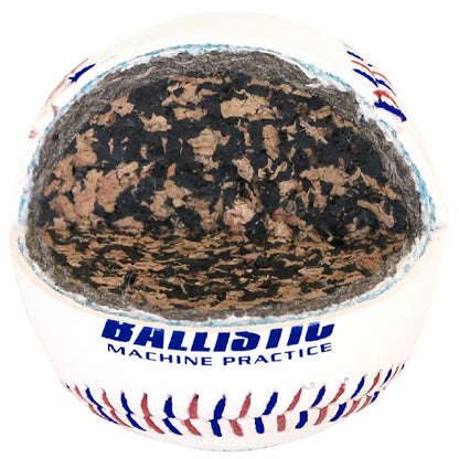 Baden Ballistic Leather Pitching Machine Baseballs | Durable Leather Construction for Consistent Performance, 12-Pack