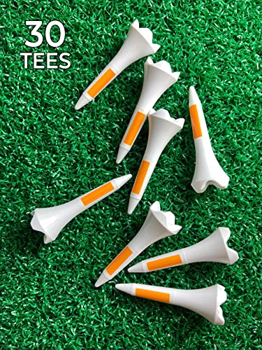 PrideSports PTS Plastic Golf Tees | 30 Count, 1-1/2 Inch | #1 Plastic Tee on Tour | Best for Irons, Hybrids, and Woods - size: 1-1/2", style: 30 Count