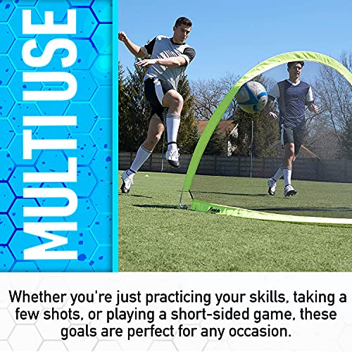 Franklin Sports Pop-Up Dome Shaped Goals - Indoor or Outdoor Soccer Goal - Goal Folds For Storage - 6' x 4' or 4' x 3' Soccer Goal - style: 6' x 4' (Two Goals)