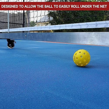 Dominator Standard Portable Pickleball Net - Indoor/Outdoor Regulation Pickleball Net - USAPA Compliant Pickleball Net on Wheels - System Includes Rolling Storage Bag & Locking Wheels