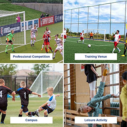 2 Pcs Soccer Replacement Goal Nets, 24x8FT, 20x6.5Ft, 10x6.5FT Polyethylene Polyester Football Net, Full Size Heavy Duty Soccer Net Set, NOT Include Posts - color: White, size: 10Ft x 6.5Ft