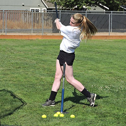 Jugs T - Pro Style Batting Tee, Will Not Tip Over, 24” - 46” Adjustment Range, Patented Grip-N-Go Handle, Always-Feel-The-Ball Flexible Top, 1-Year Guarantee