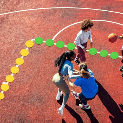 PATIKIL Spot Markers, Non-Slip Floor Dots Agility Markers Flat Field Cone Poly Dot