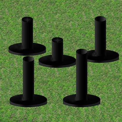 FINGER TEN Golf Rubber Tee Driving Range Value 5 Pack for Indoor Outdoor Practice Mat, Tee Adaptor Size 1.5’’ 2.0’’White Black Tee Holder Set for Hitting Mats - style: Black 5 Pack(1.5, 2.0, 2.75, 3, 3.13)