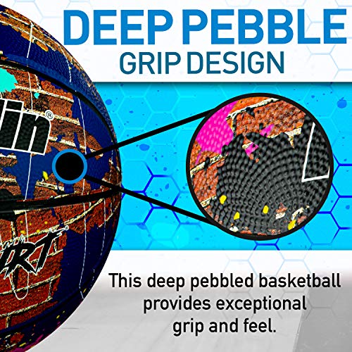 Franklin Sports Hard Court Basketball - Official Size Basketball - Indoor + Outdoor Street Ball - 29.5" Rubber Construction - Air Pump Included