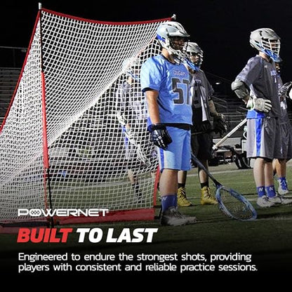 PowerNet Portable 4x4 FT Lacrosse Goal, Quick and Easy 2 Minute Setup No Tools Required, Perfect for Practice or Scrimmages, Bow Style Frame