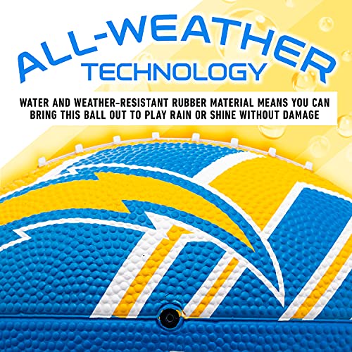 Franklin Sports NFL Team Footballs - Rubber Youth Mini Balls for All Teams - Kids 8.5" Football + Air Pump Sets - Official NFL Licensed - style: Los Angeles Chargers