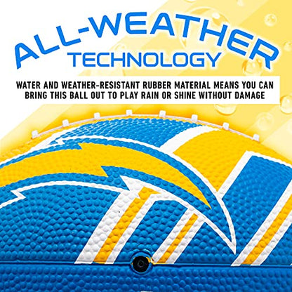Franklin Sports NFL Team Footballs - Rubber Youth Mini Balls for All Teams - Kids 8.5" Football + Air Pump Sets - Official NFL Licensed - style: Los Angeles Chargers